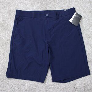 Callaway Shorts NWT Mens 33 Blue Opti-Dri Golf Stretch 9" inseam Flat Front